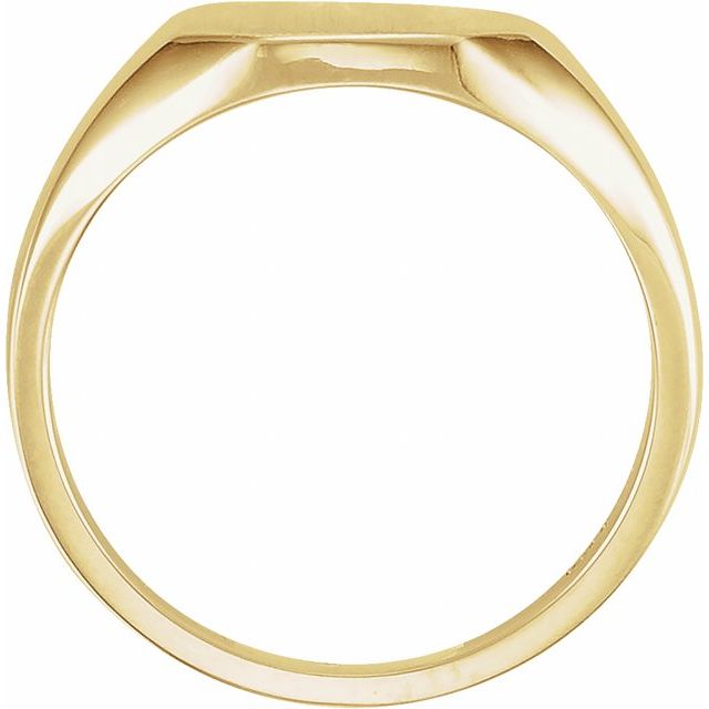 14K Yellow 11x9 mm Octagon Signet Ring
