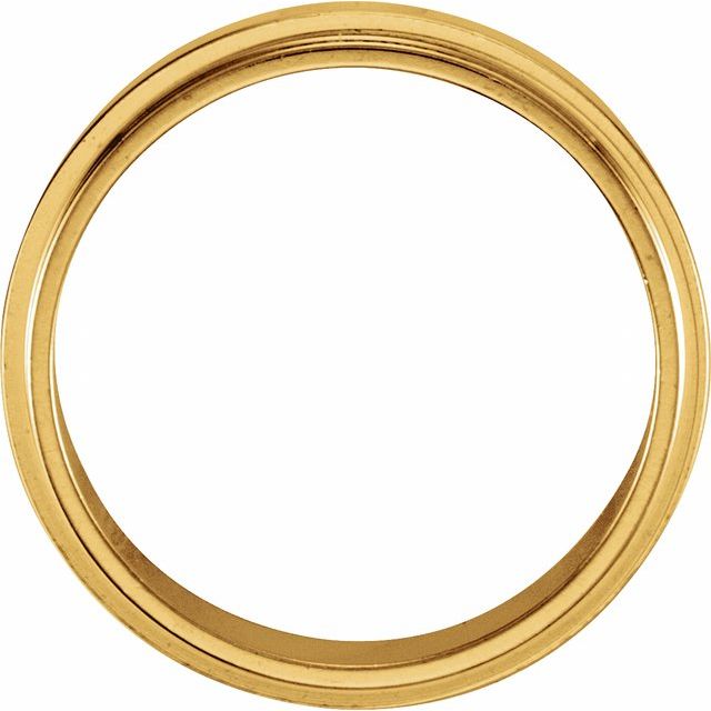 14k Yellow 5 Mm Flat Stepped-edge Band Size 9.5
