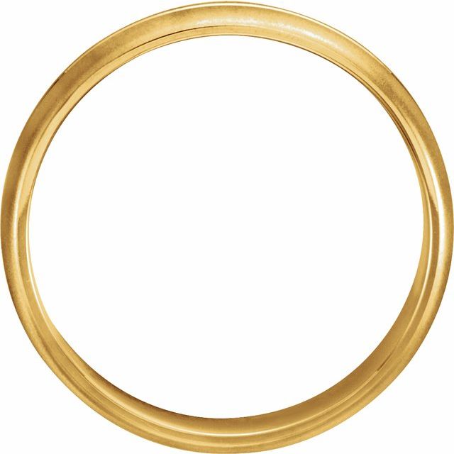 14k Yellow 6 Mm Grooved Band With Beadblast Finish  Size 10