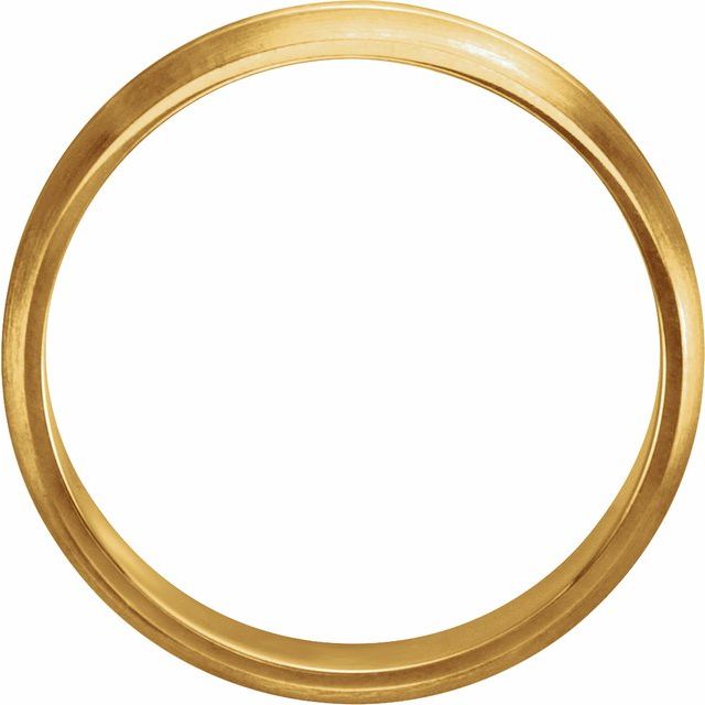 14k Yellow 5 Mm Grooved Band With Brush Finish Size 7