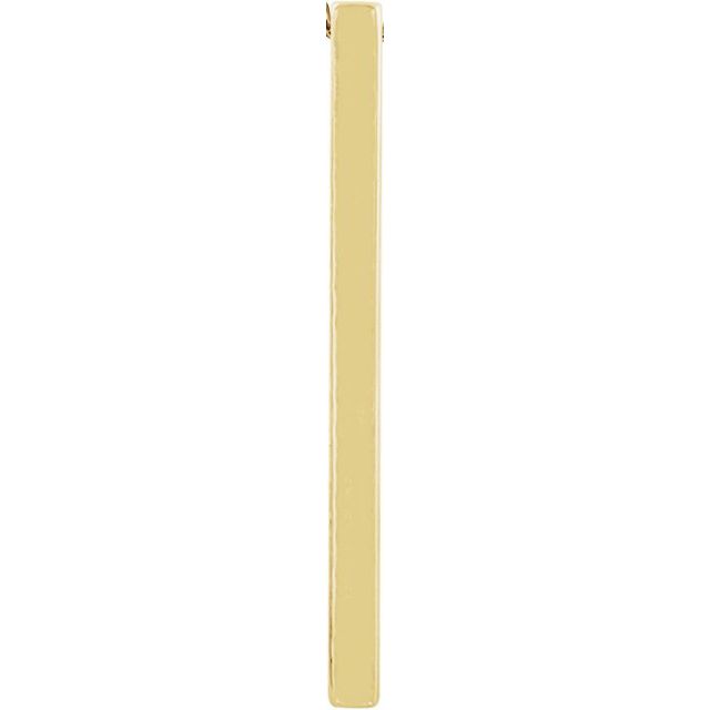 14k Yellow 29.7x2.2 Mm Bar Pendant