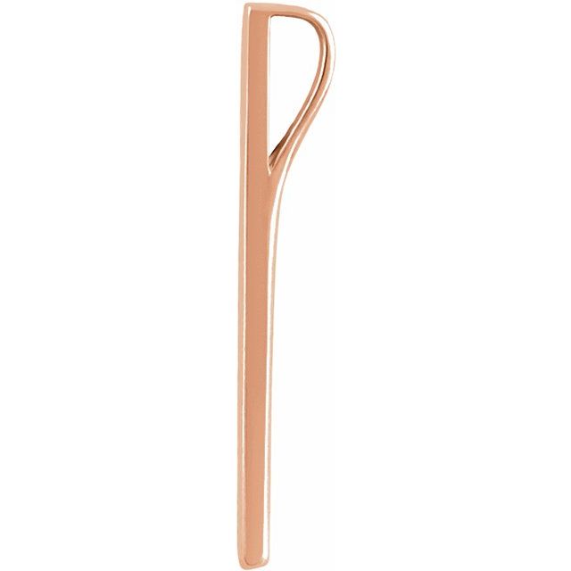 14k Rose 29.7x2.2 Mm Bar Pendant