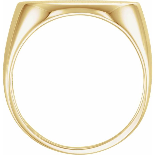 14k Yellow 18x12 Mm Oval Signet Ring