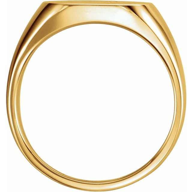 14K Yellow 14 mm Signet Ring