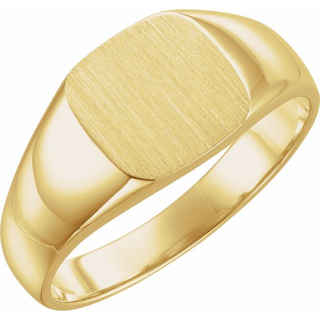 14K Yellow 10 mm Signet Ring