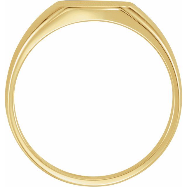 14K Yellow 10 mm Signet Ring