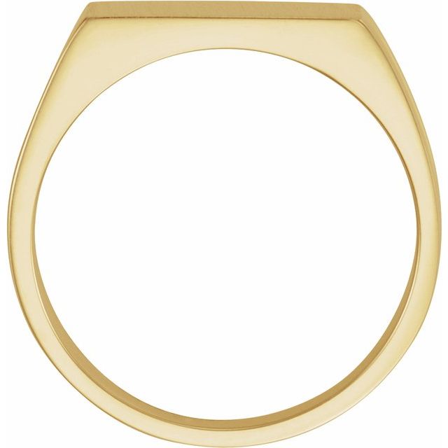 14K Yellow Rectangle Signet Ring