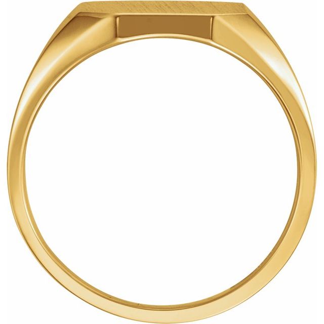 14k Yellow 14x12 Mm Octagon Signet Ring