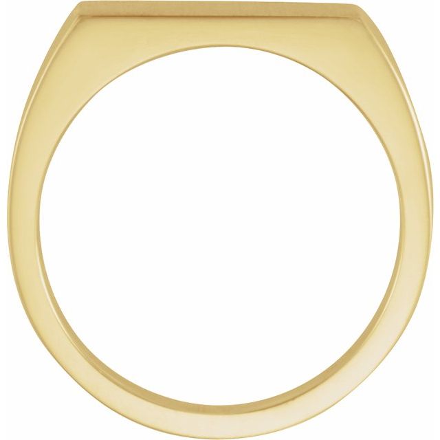 14k Yellow Rectangle Signet Ring