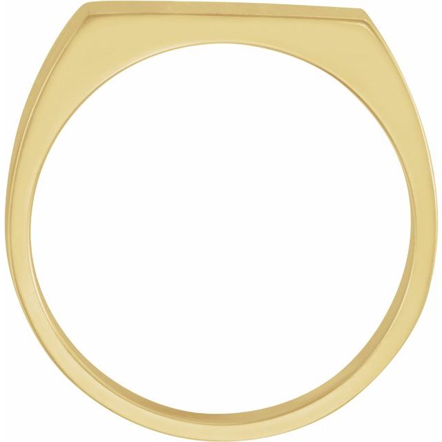 14K Yellow Rectangle Signet Ring