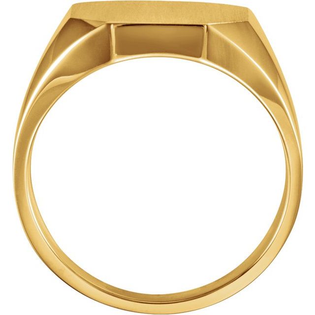 14k Yellow Octagon Signet Ring