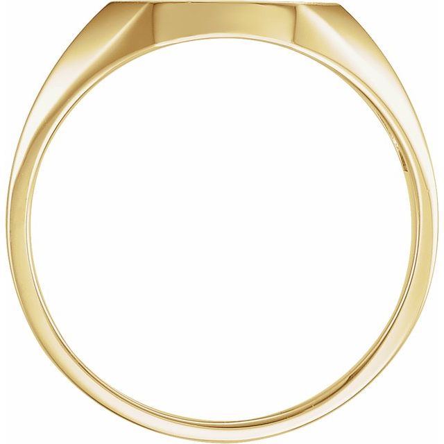 14K Yellow Octagon Signet Ring