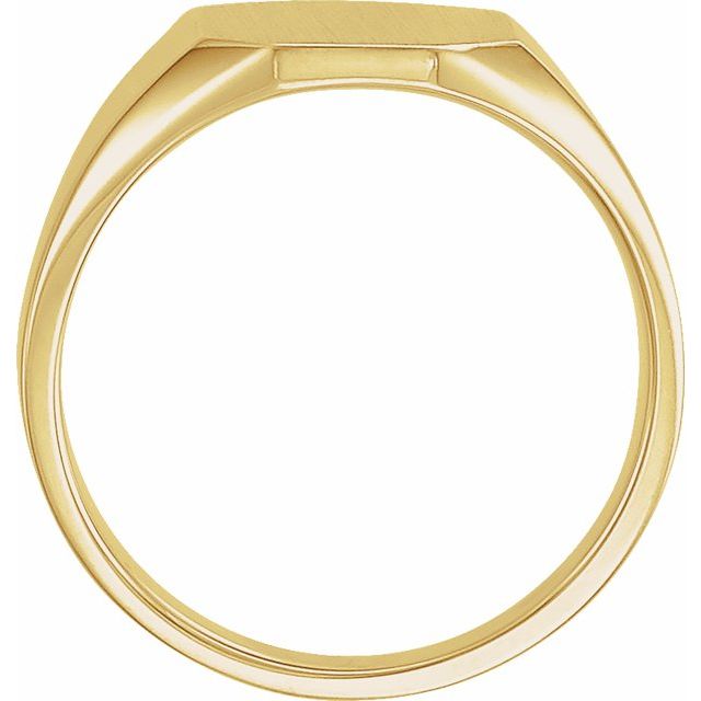 14K Yellow 11x9 mm Octagon Signet Ring
