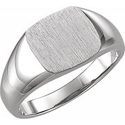 Sterling Silver 9 mm Square Signet Ring