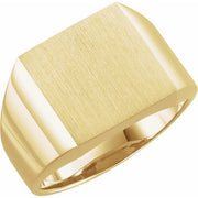 14K Yellow 14 mm Square Signet Ring