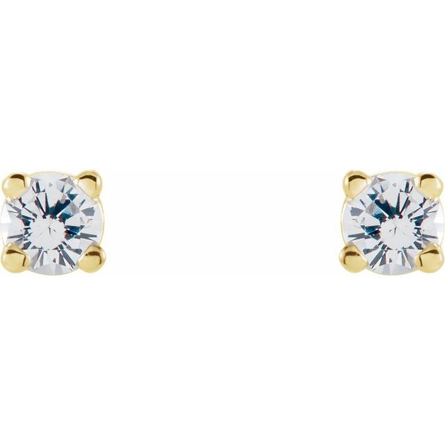 14K Yellow 1 CTW Natural Diamond Stud Earrings