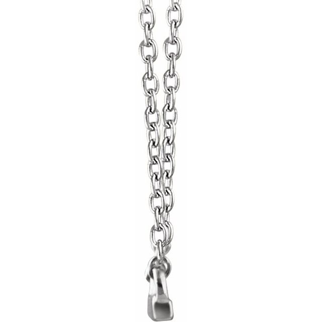 Sterling Silver Petite Bar 16-18' Necklace