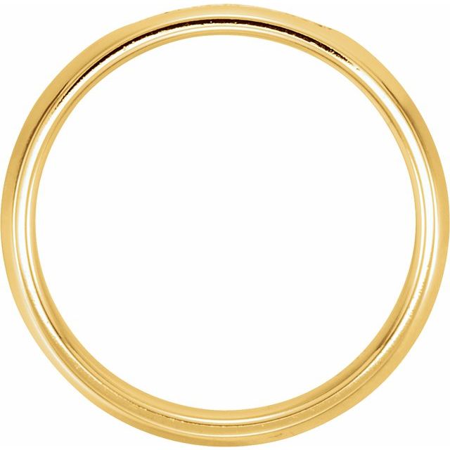 14k Yellow 1/10 Ctw Natural Diamond Knife-edge Comfort-fit Band Size 8
