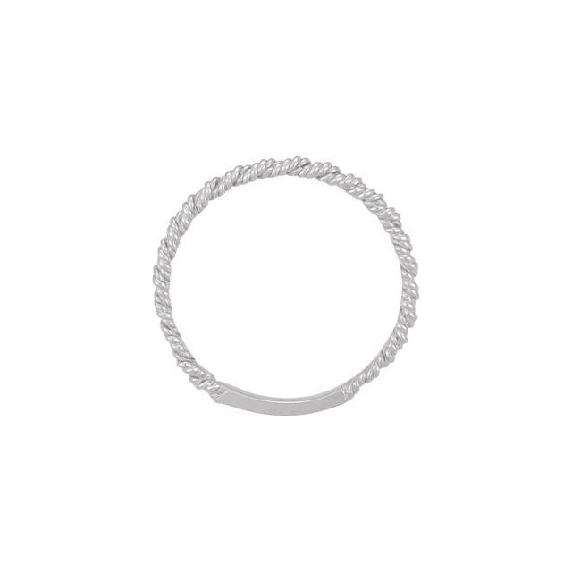 Sterling Silver 2 Mm Twisted Rope Band