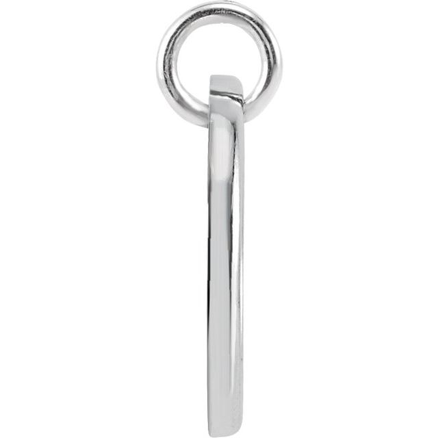 14K White .08 CTW Natural Diamond Posh Mommy® Initial E Pendant