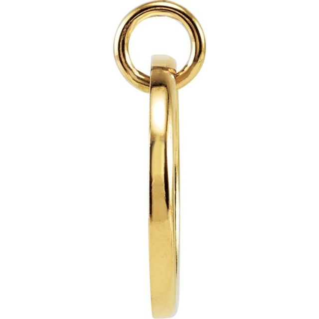 14K Yellow .08 CTW Natural Diamond Posh Mommy® Initial A Pendant