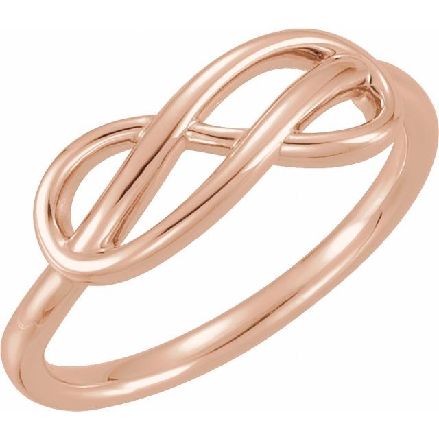 14k Rose Double Infinity-inspired Ring