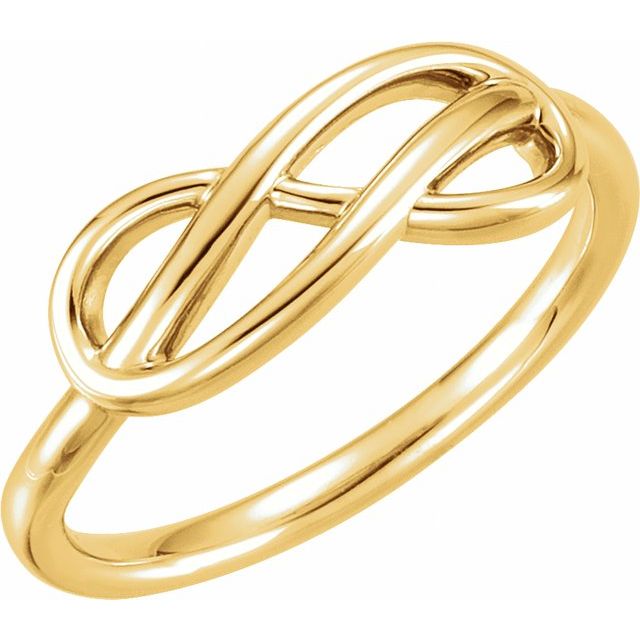 14k Yellow Double Infinity-inspired Ring