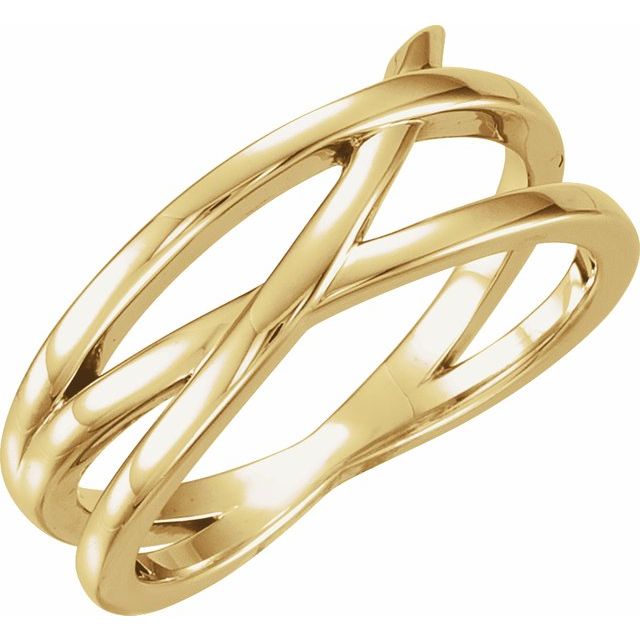 14k Yellow Criss-cross Ring