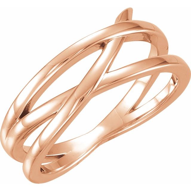 14k Rose Criss-cross Ring