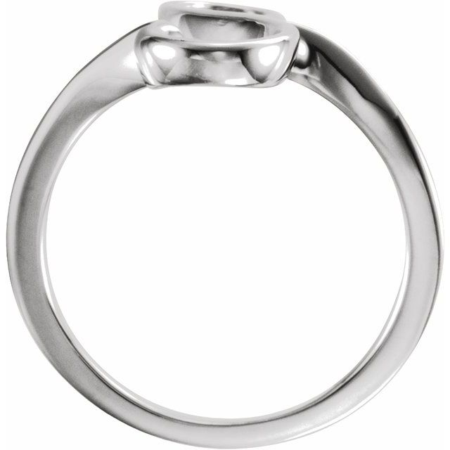 14k White Freeform Ring