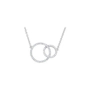 14K White 1/3 CTW Natural Diamond Circle 18' Necklace