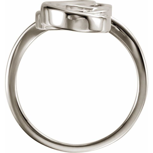 14k White Freeform Ring