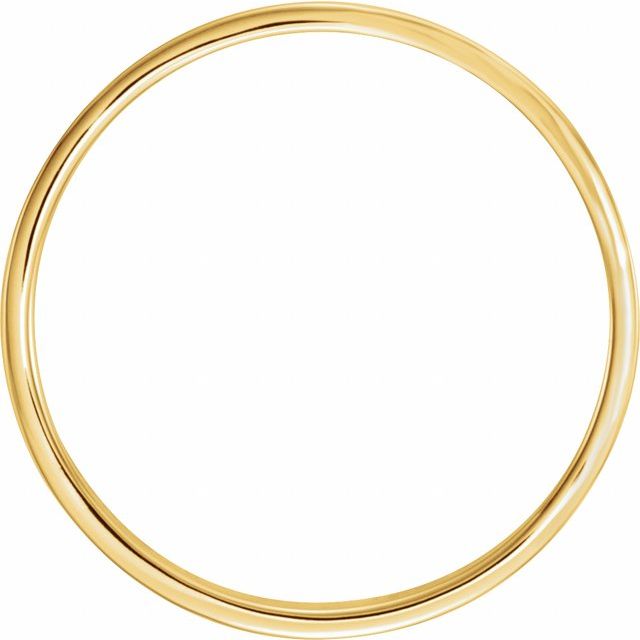 14k Yellow 4 Mm Flat Hammered Band Size 9.5