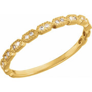 14k Yellow .08 Ctw Natural Diamond Ring
