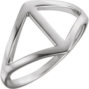 14k White Freeform Ring
