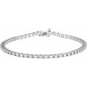 14K White 2 1/4 CTW Lab-Grown Diamond Line 7 1/4' Bracelet