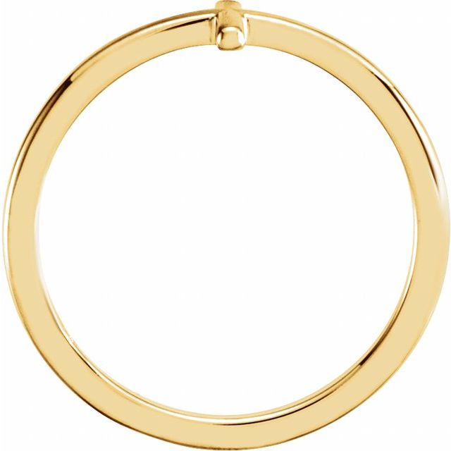 14k Yellow Sideways Cross Ring