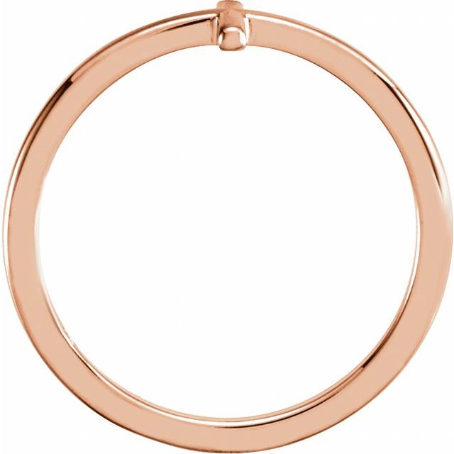 14k Rose Sideways Cross Ring