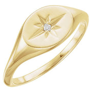 14k Yellow .02 Ct Natural Diamond Ring