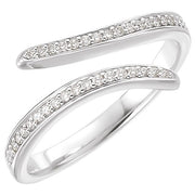 14k White 1/8 Ctw Natural Diamond Ring