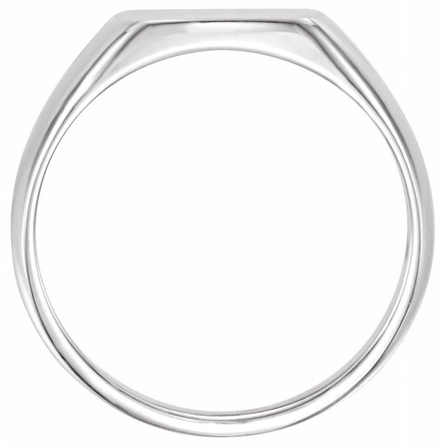Sterling Silver 13x12 Mm Rectangle Signet Ring