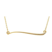14k Yellow Freeform Bar 17 1/2' Necklace