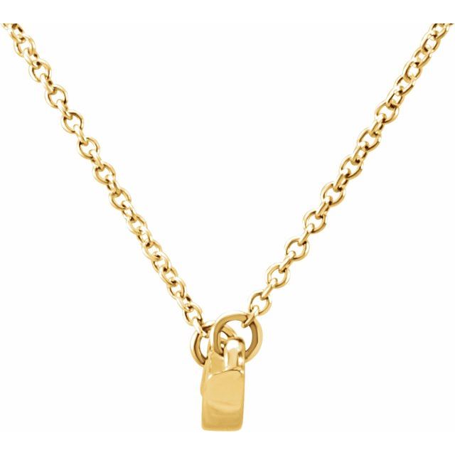 14k Yellow Freeform Bar 17 1/2' Necklace