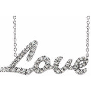 14k White 1/4 Ctw Natural Diamond 18' Necklace