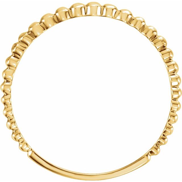 14k Yellow Stackable Bead Ring