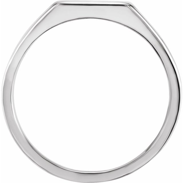 Sterling Silver 12x10 Mm Rectangle Signet Ring