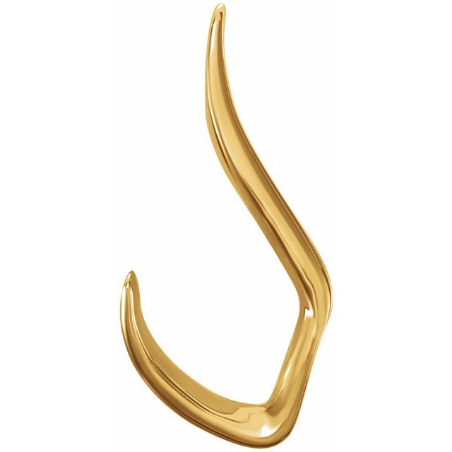 14k Yellow Freeform Pendant