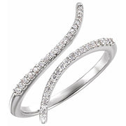 14k White 1/6 Ctw Natural Diamond Ring