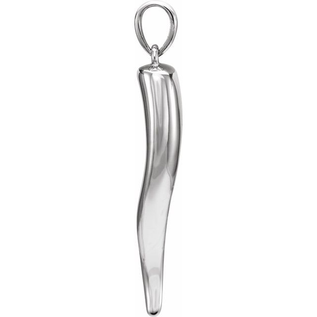 Sterling Silver Italian Horn Pendant