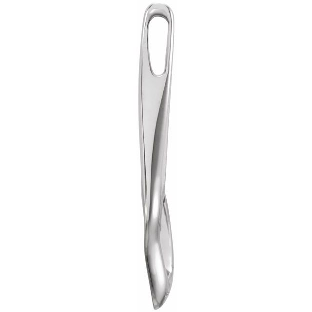 14k White Freeform Pendant